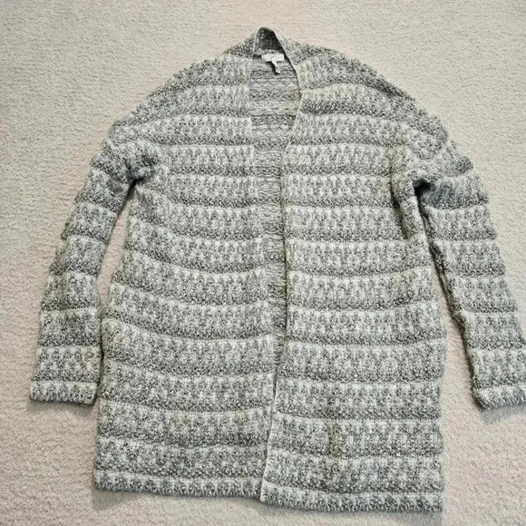 Joie Leadro Boucle Cardigan Sweater Open Front Gray Women's XXS - Picture 1 of 8